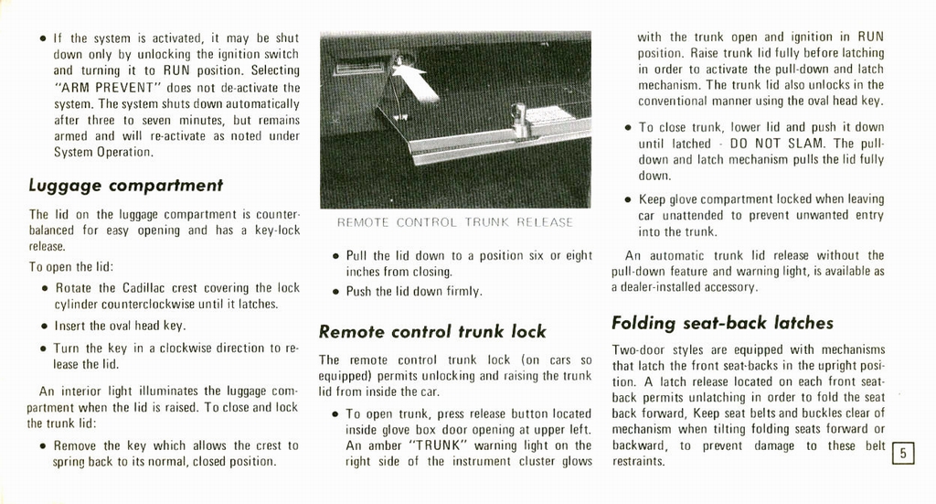 1973 Cadillac Owners Manual Page 4